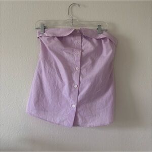Pink Stripped Zara Corset style blouse brand new with tags